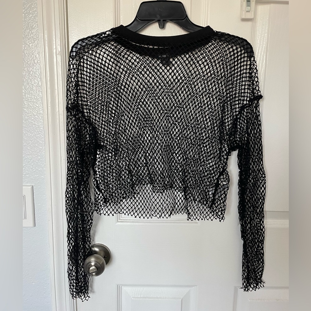 Fishnet crop top